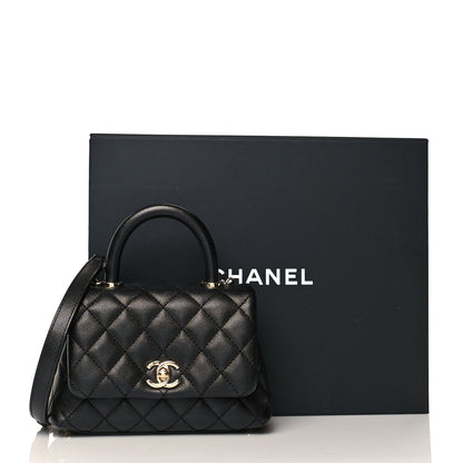 Chanel Caviar Quilted Extra Mini Coco Handle Flap Black 11 of 11