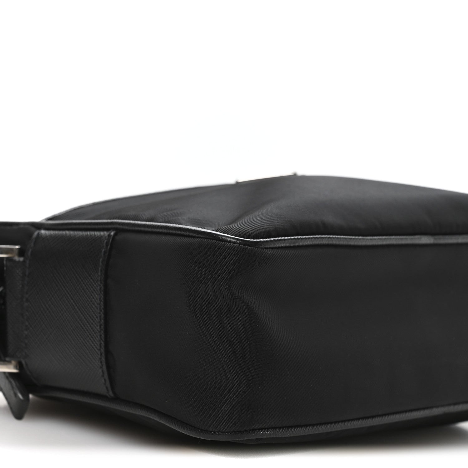 Prada Re-Nylon Vela Saffiano Pocket Double Zip Shoulder Bag Black 10 of 11