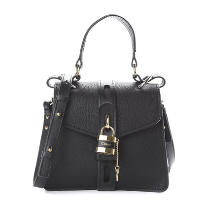 Chloe Shiny Grained Calfskin Small Aby Day Shoulder Bag Black 1 of 10