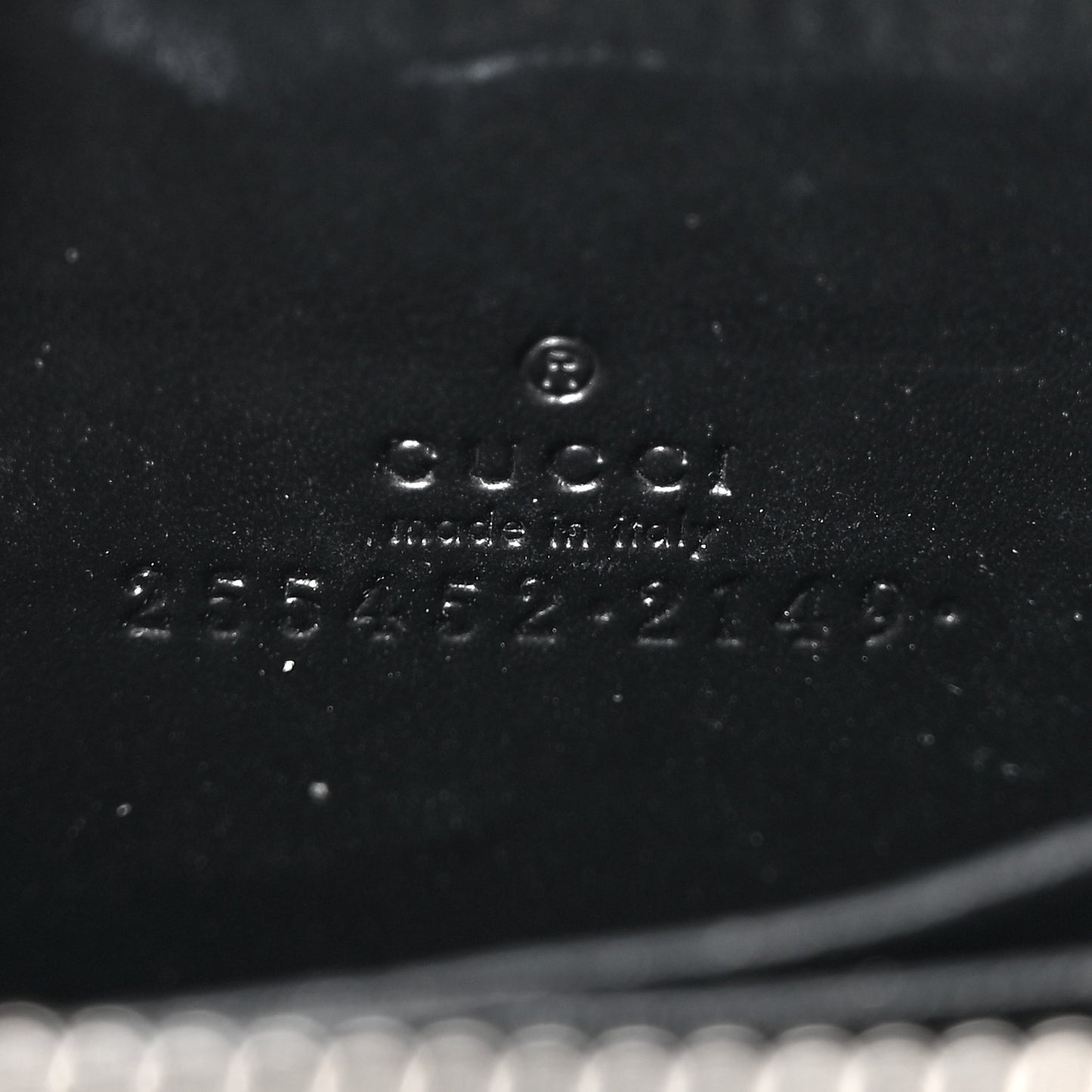 Guccissima Zip Around Card Case Black
