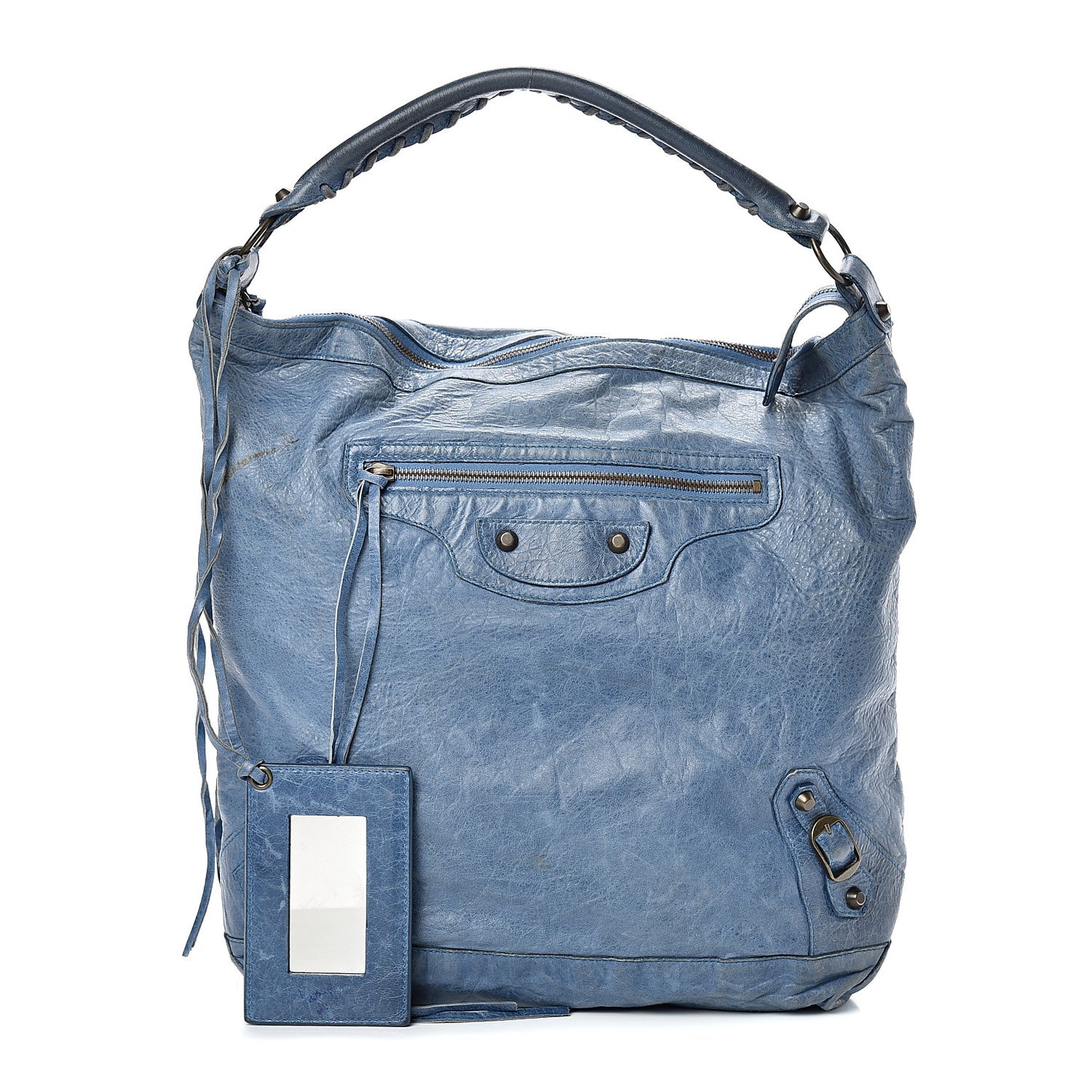 Agneau Classic Hardware Day Hobo Bleu Glacier
