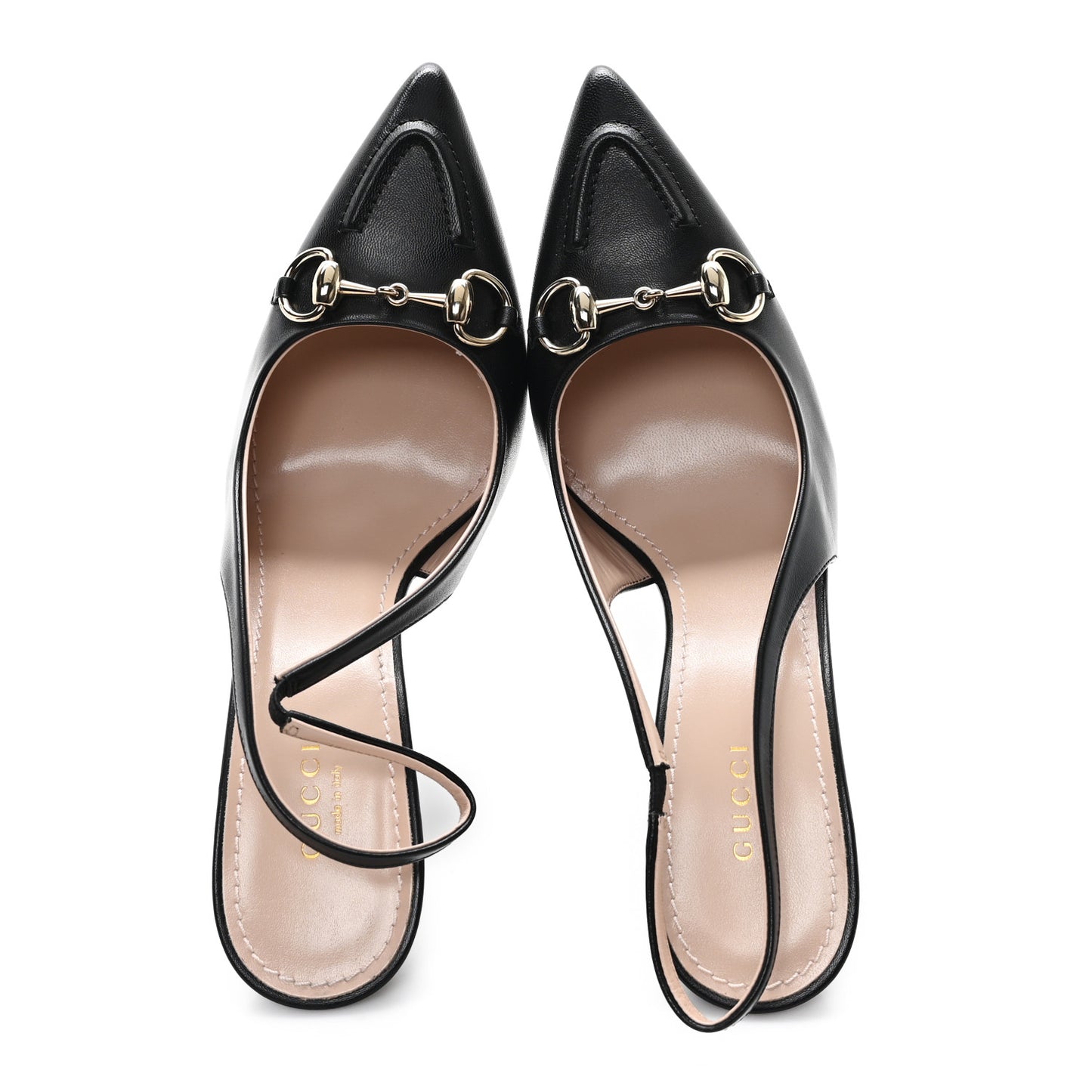 Malaga Kid Horsebit Erin 105mm Slingback Pumps 39 Black
