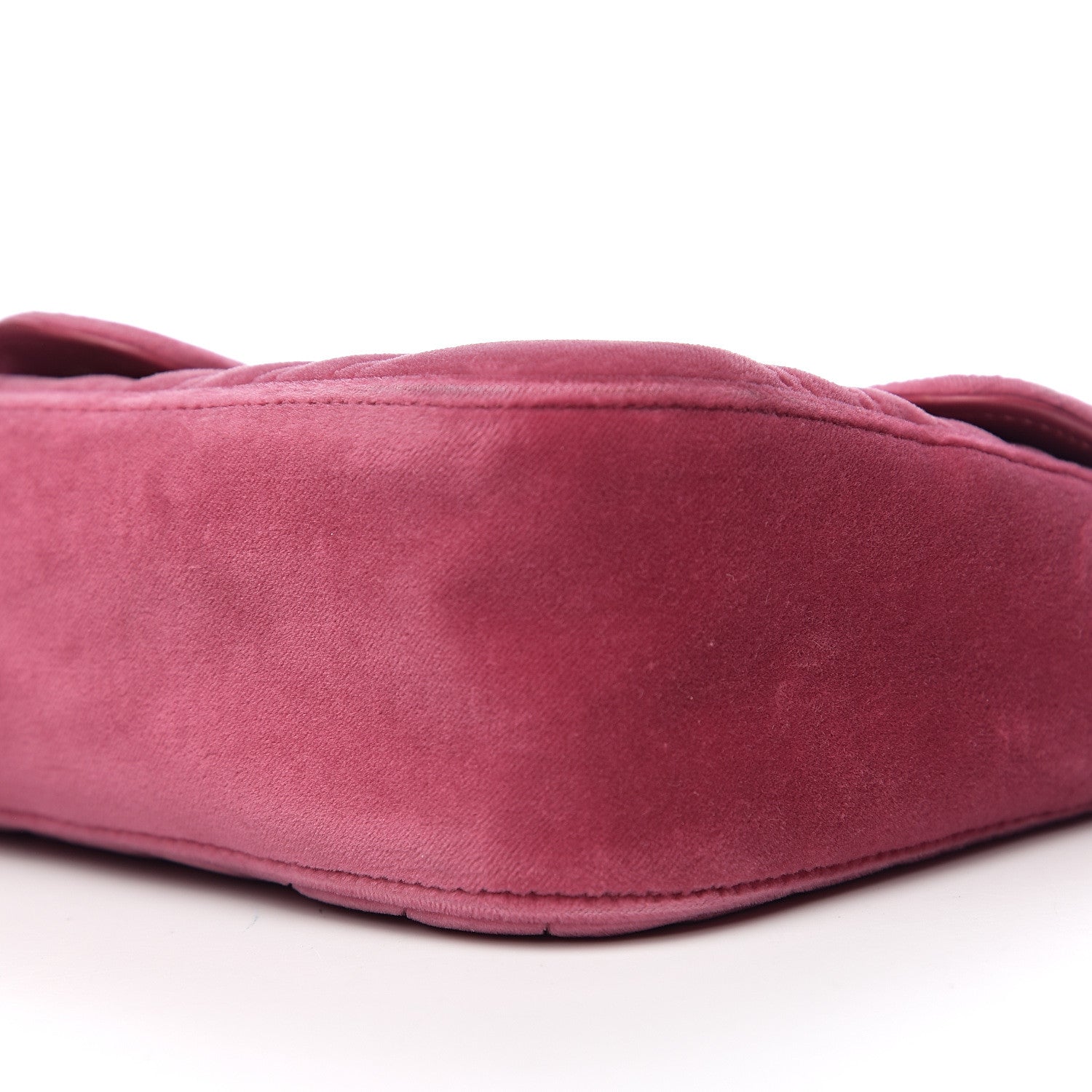 Gucci Velvet Matelasse Small GG Marmont Shoulder Bag Light Raspberry Rose 8 of 10