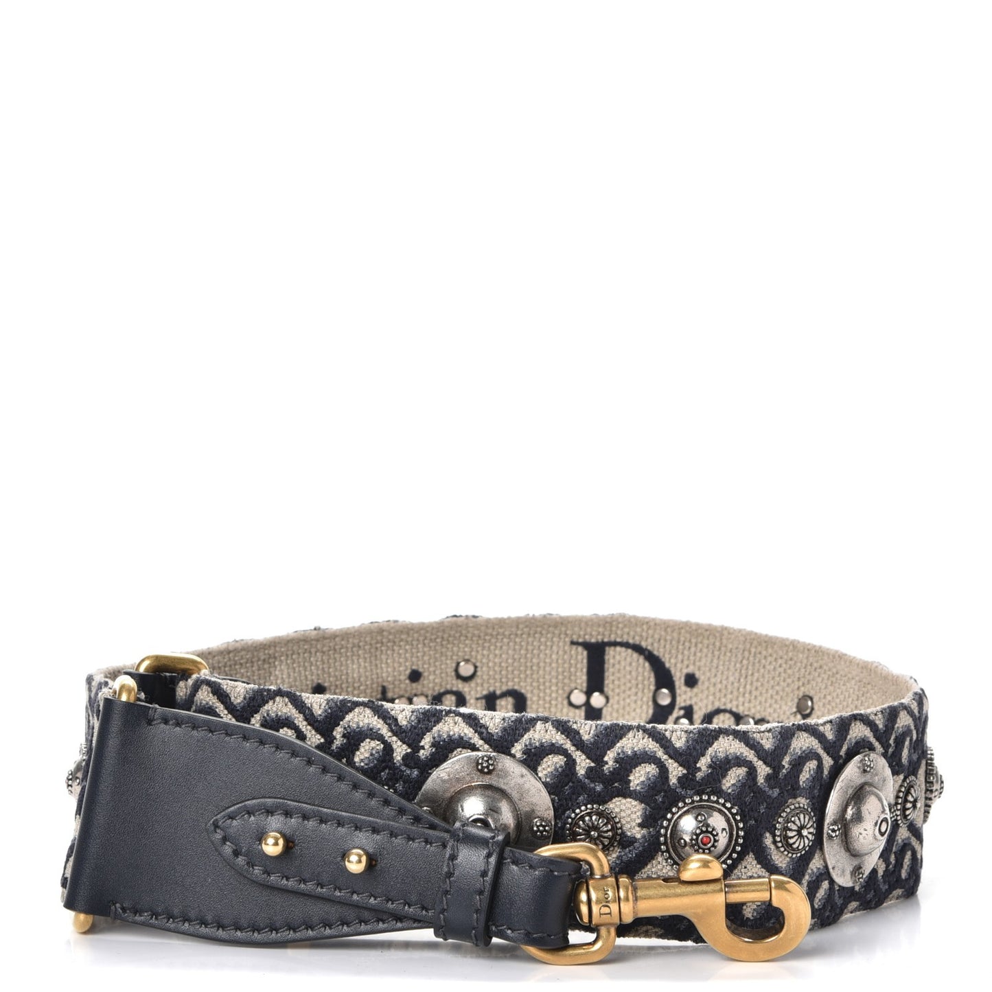 Oblique Studded Shoulder Strap Blue