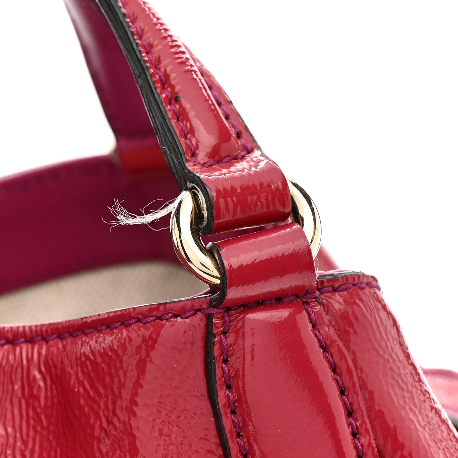 Gucci Patent Small Soho Shoulder Bag Bright Bougainvillea 11 of 14