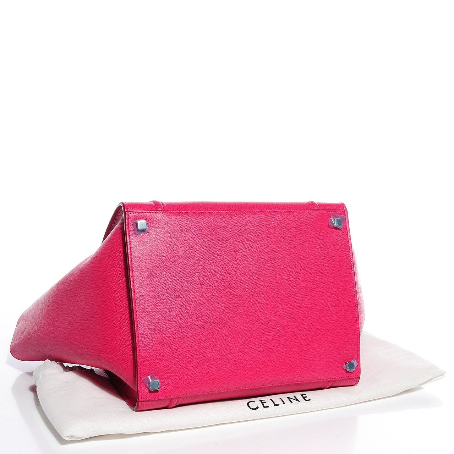 Grained Calfskin Medium Phantom Luggage Fuchsia