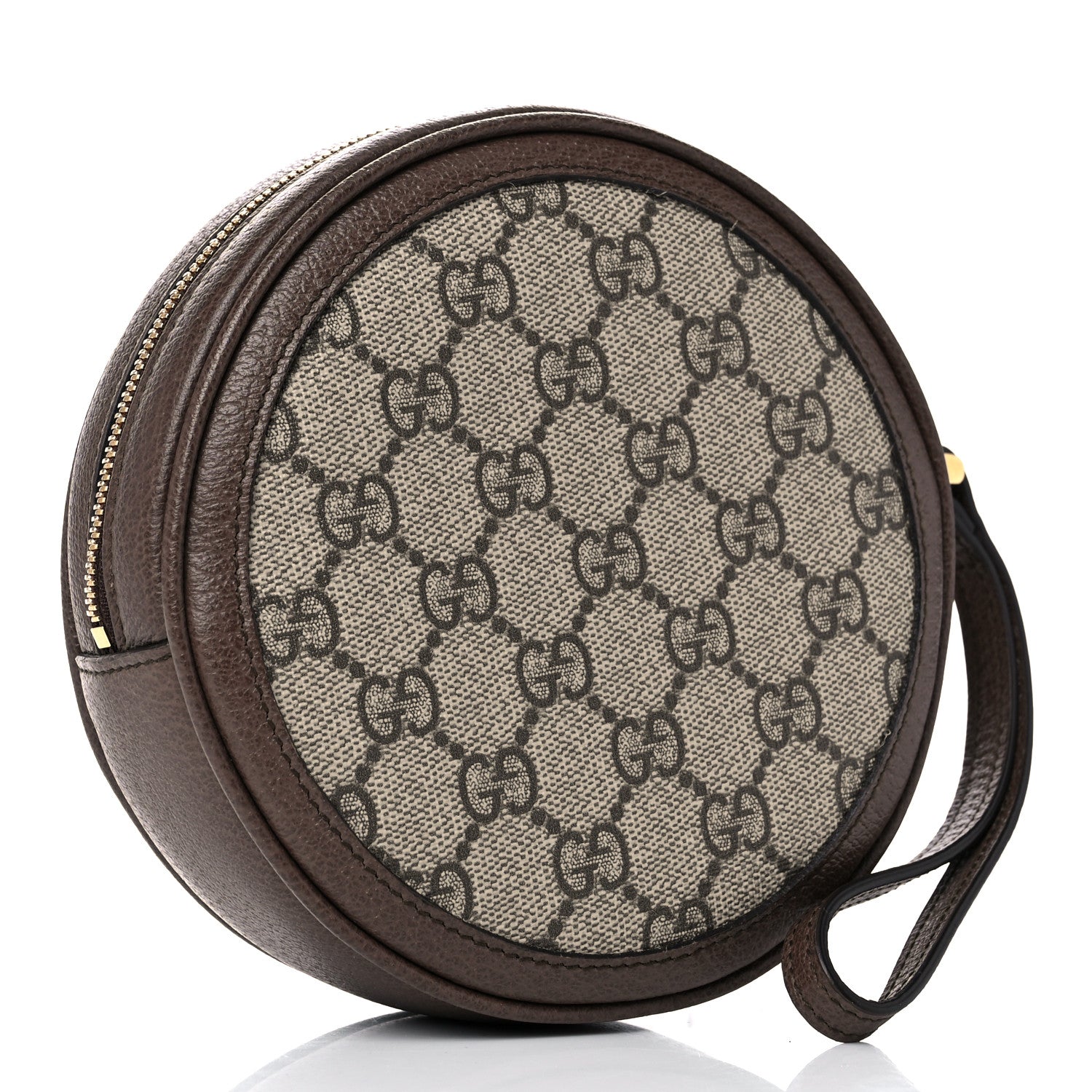 Gucci GG Supreme Monogram Web Ophidia Circle Wristlet Beige New Acero 3 of 10