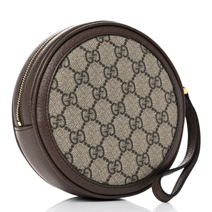 Gucci GG Supreme Monogram Web Ophidia Circle Wristlet Beige New Acero 3 of 10