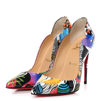 Christian Louboutin Patent Sapeur Hot Chick 100 Pumps 35 Multicolor 3 of 12