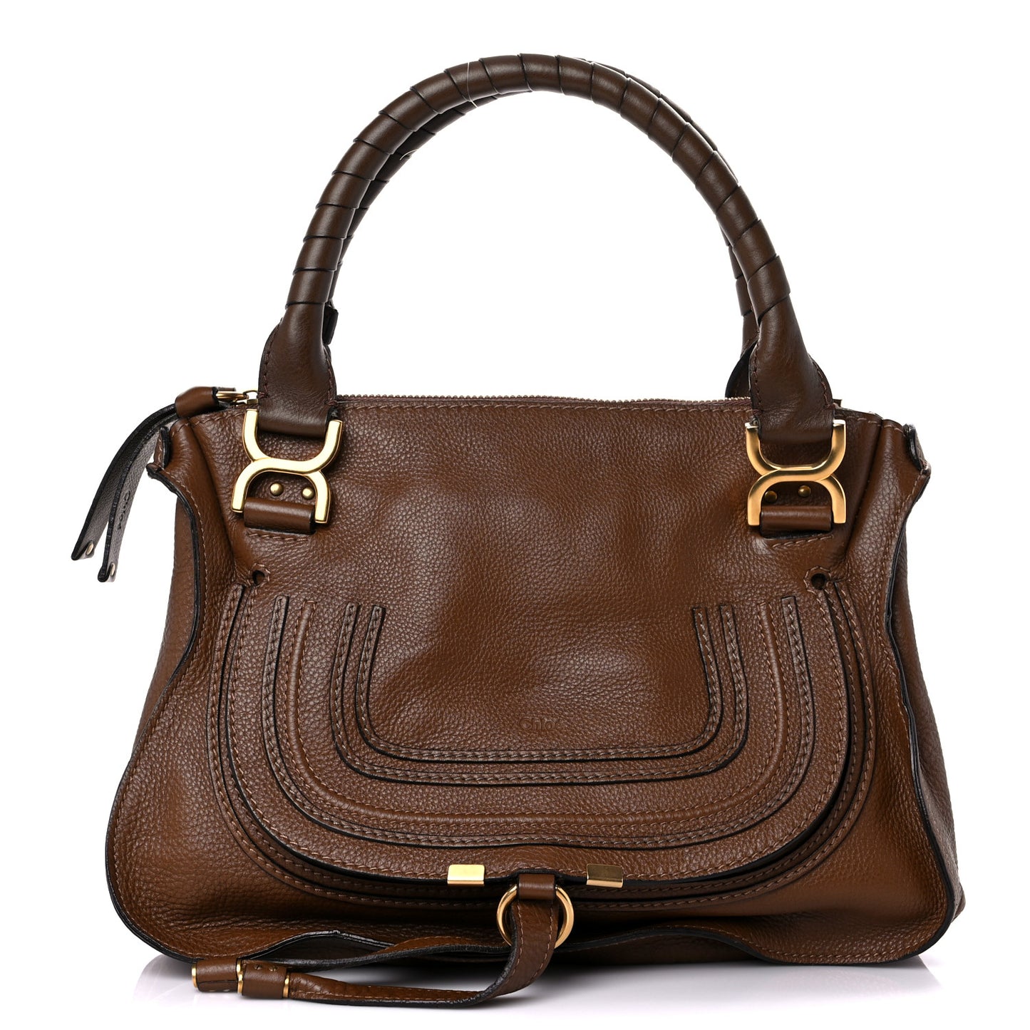 Calfskin Medium Marcie Satchel Ebony