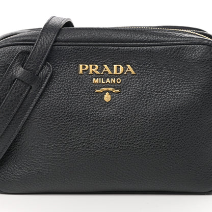 Prada Vitello Daino Medium Double Zip Shoulder Bag Black 17 of 21