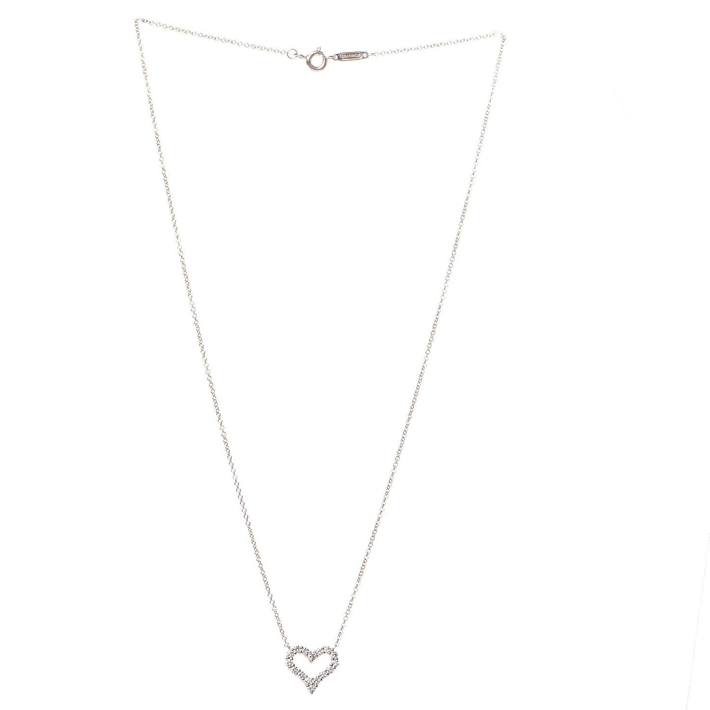 18K Rose Gold Diamond Mini Heart Pendant Necklace