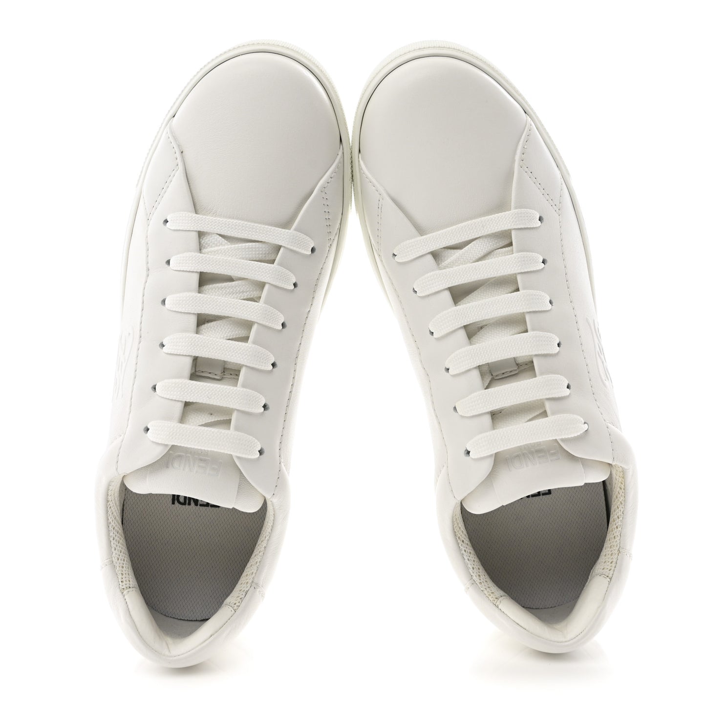 Vitello Karligraphy Embossed Womens Low Top Sneakers 36.5 White