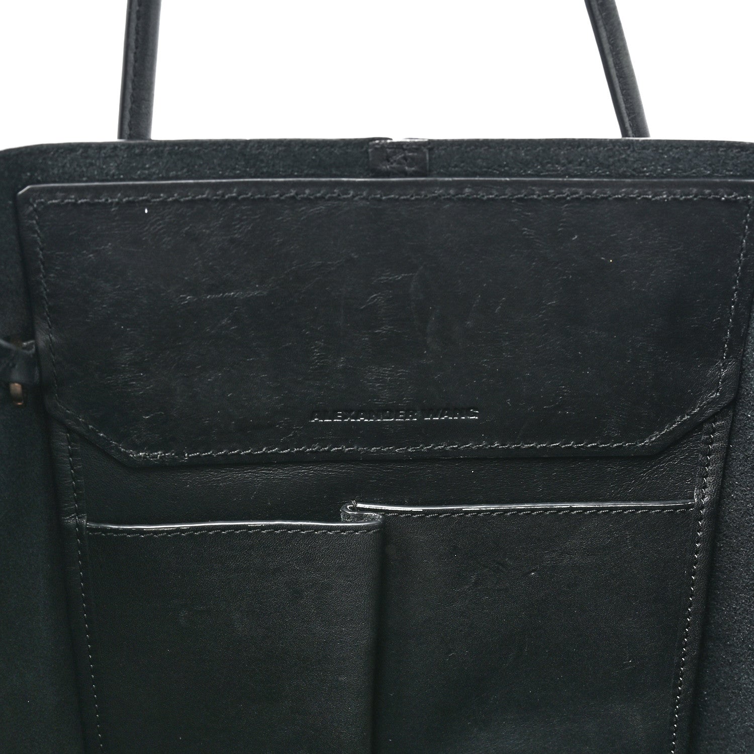 Alexander Wang Pebbled Calfskin Large Prisma Skeletal Tote Black Rose Gold Hardware 13 of 16