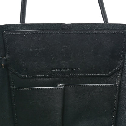 Alexander Wang Pebbled Calfskin Large Prisma Skeletal Tote Black Rose Gold Hardware 13 of 16
