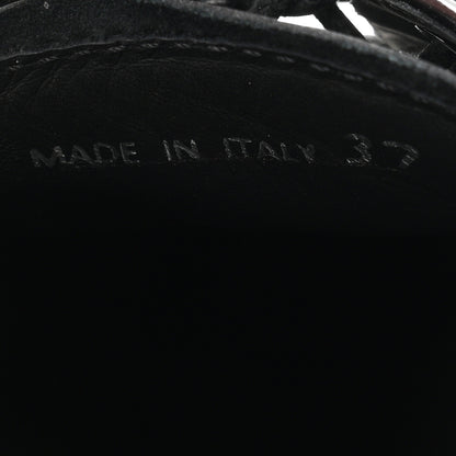 Prada Spazzolato Lace Up Derby Platform Loafers 37 Black 9 of 10