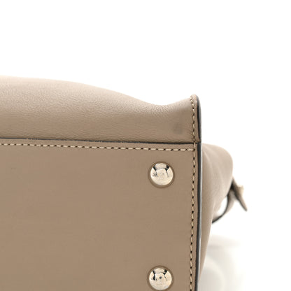 Fendi Vitello Seta Shiny Nappa Elaphe Medium Peekaboo Iconic Satchel Tortora Natural Ebano 11 of 12