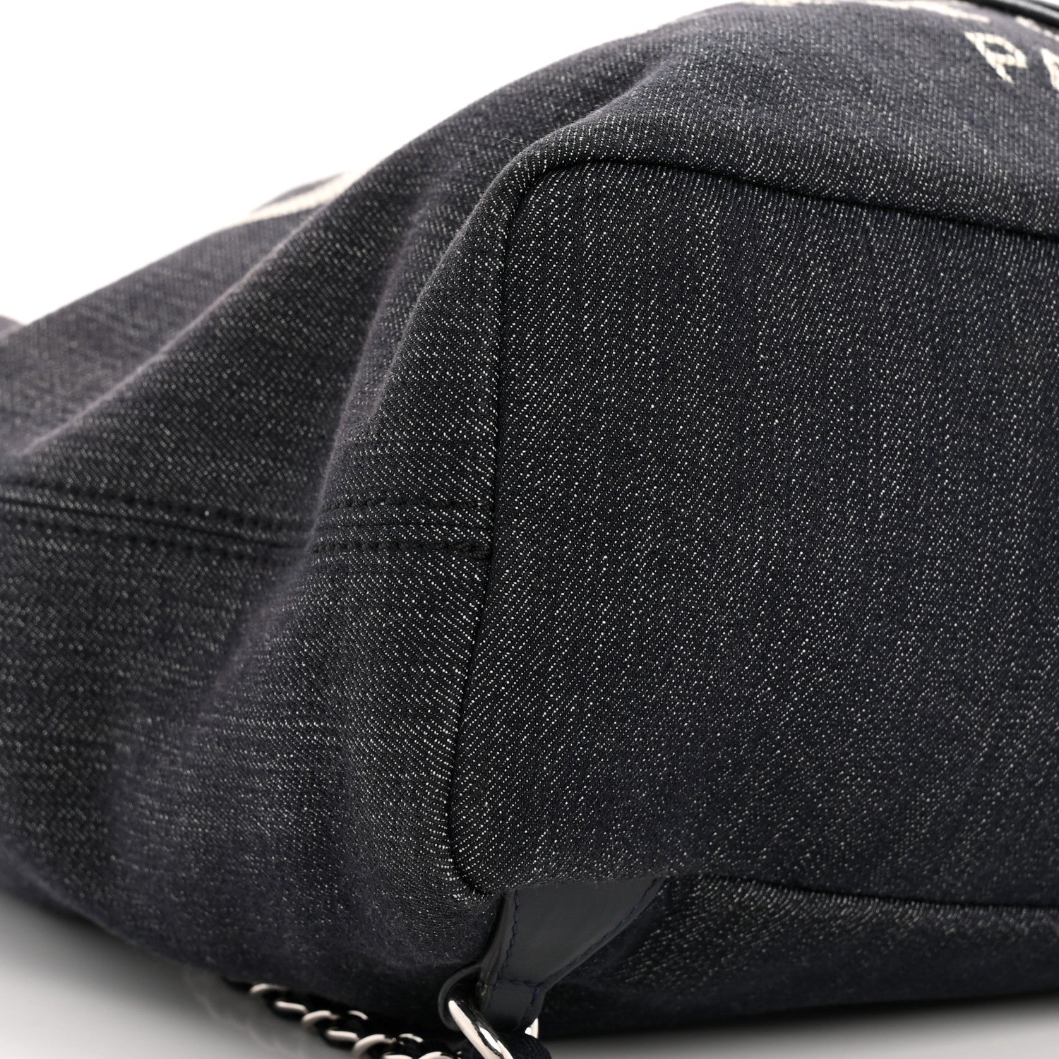 Chanel Canvas Large Deauville Backpack Denim Blue 9 of 15