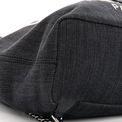 Chanel Canvas Large Deauville Backpack Denim Blue 9 of 15