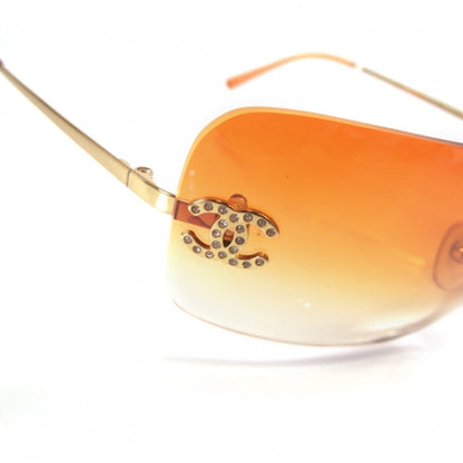 Chanel Frameless CC Logo Sunglasses Orange 125/56 4 of 8