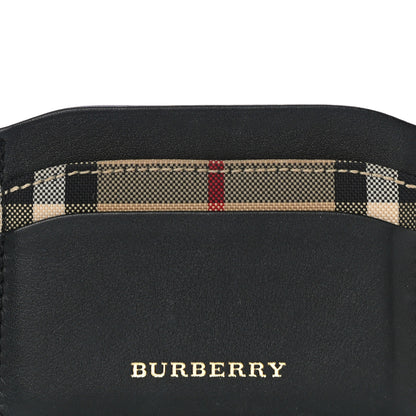 Burberry Calfskin Horseferry Check Izzy Card Case Black 8 of 12