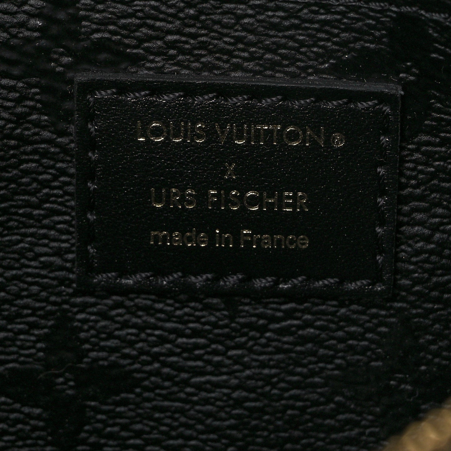 X UF Tufted Monogram Pochette Accessories Black Red