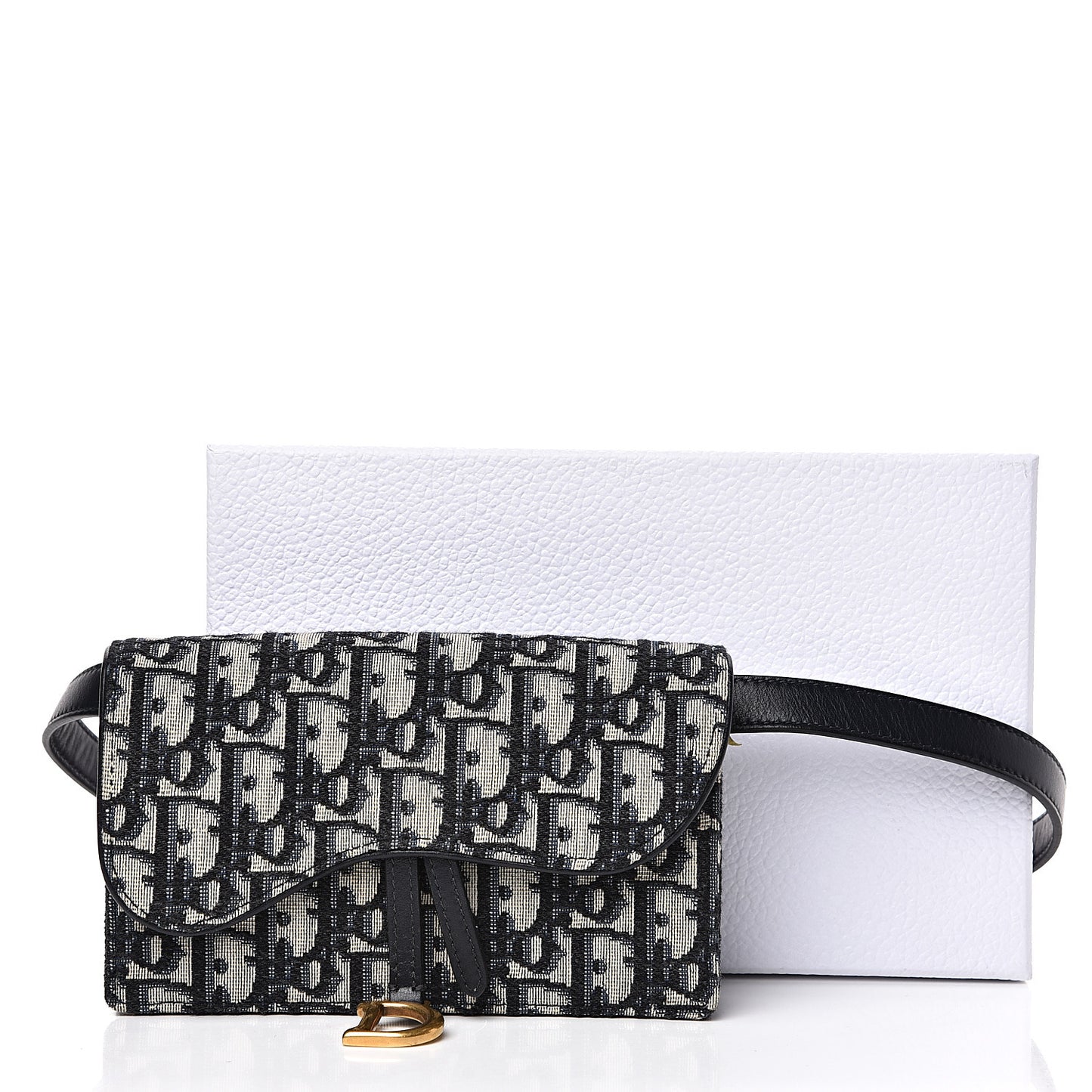 Oblique Saddle Belt Bag Blue