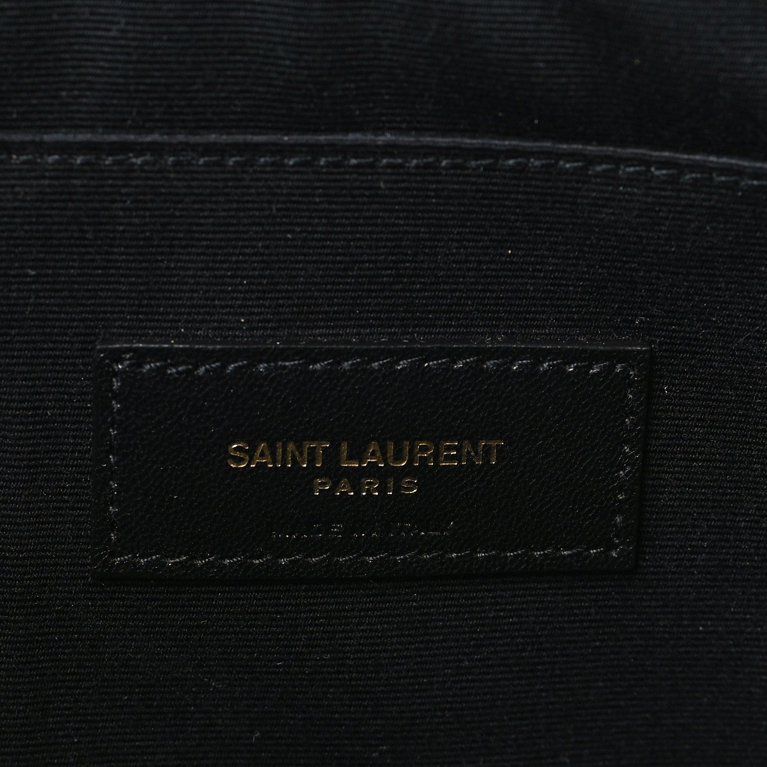 Saint Laurent Calfskin Crocodile Embossed Cassandre Tablet Pouch Black 6 of 8