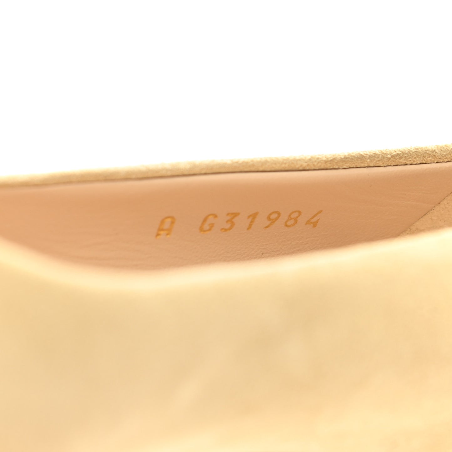 Kid Suede Grosgrain Cap Toe Pumps 37.5 Beige Black