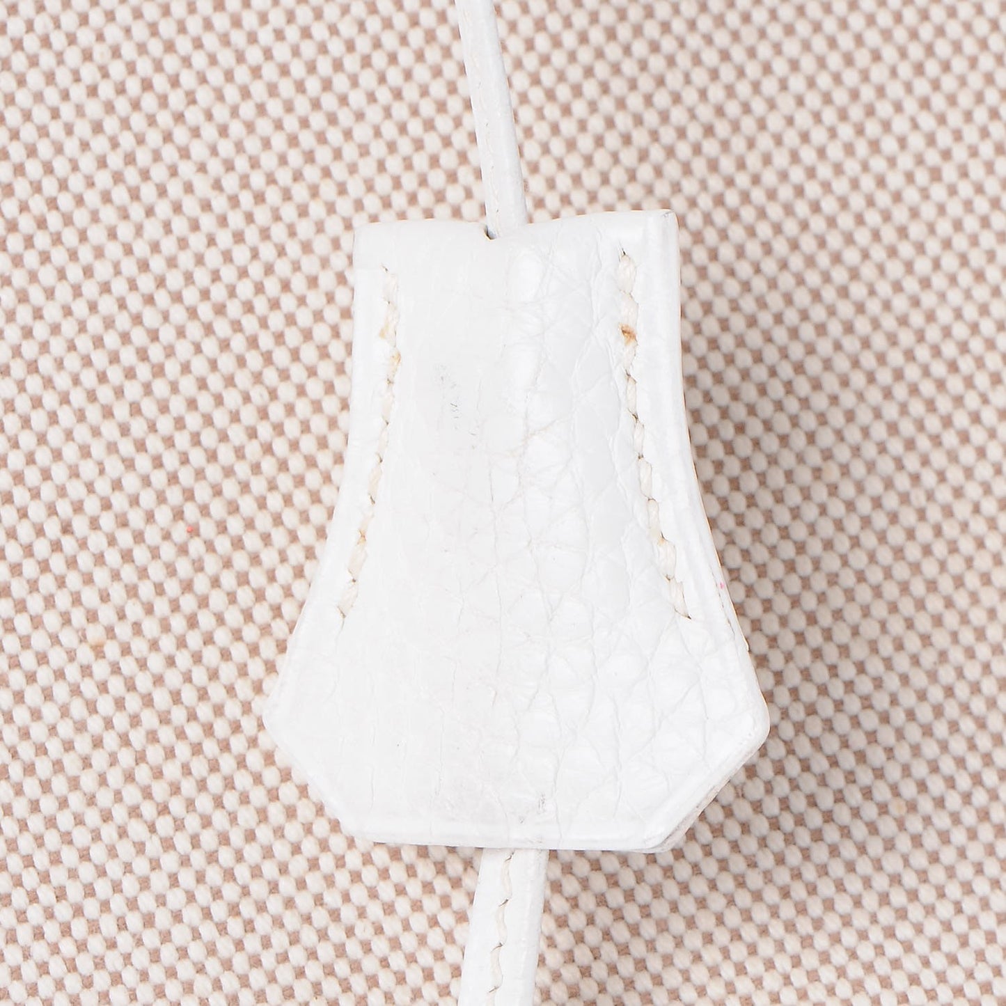 Toile Taurillon Clemence Birkin 35 White