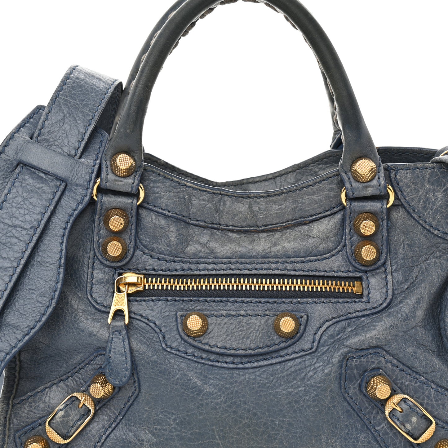 Agneau Giant 12 Gold Hardware Mini City Bleu Persan