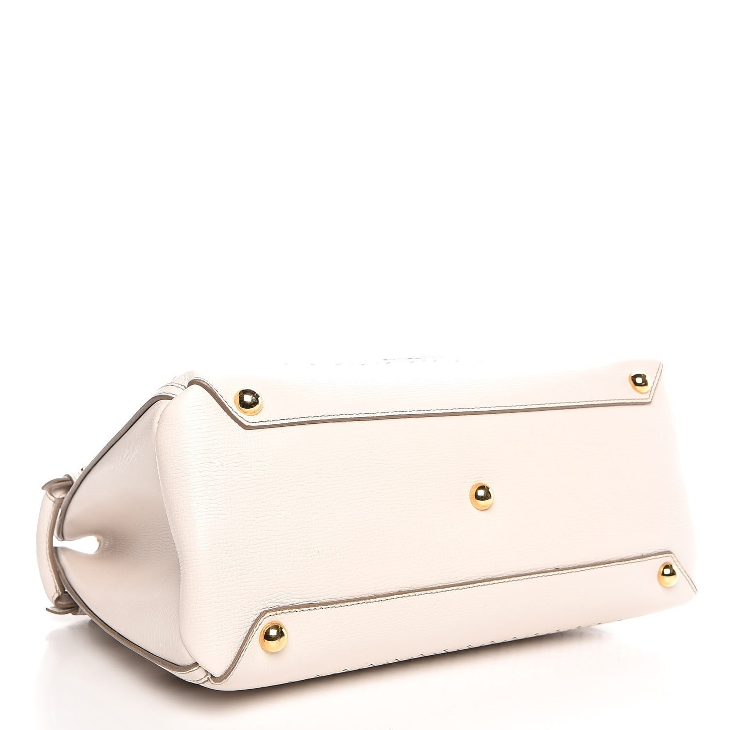 Calfskin House Check Perforated Medium Banner Tote Natural