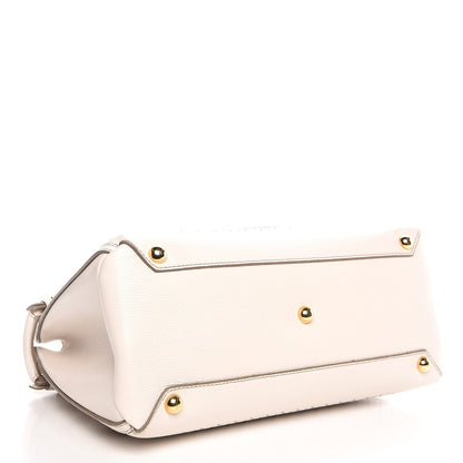 Burberry Calfskin House Check Perforated Medium Banner Tote Natural 4 of 12