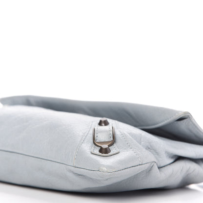 Balenciaga Agneau Classic Hardware Envelope Strap Clutch Bleu Opaline 7 of 9