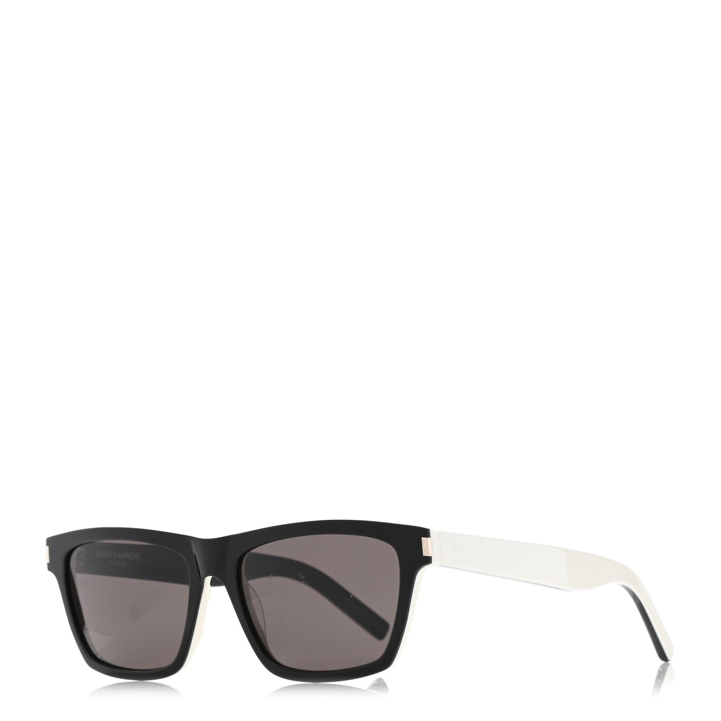 Acetate Flat Top SL1 Sunglasses Black White