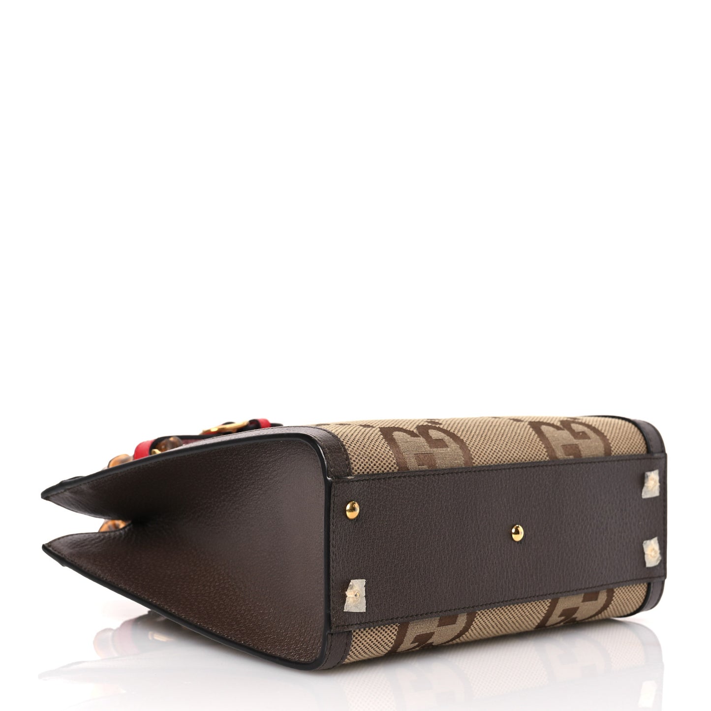 Monogram Jumbo GG Textured Dollar Calfskin Small Diana Tote Bag Camel Ebony New Acero Pomegranate Red