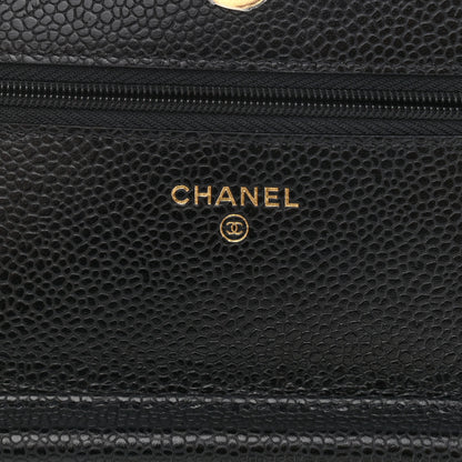 Chanel Caviar Quilted Wallet On Chain WOC Black 6 of 10