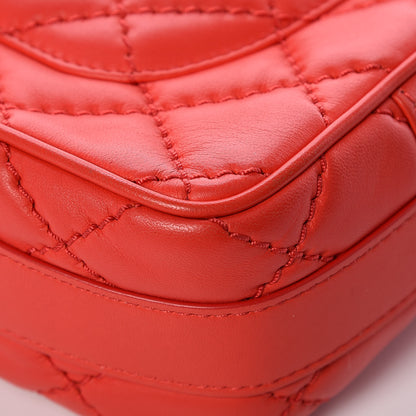 Chanel Lambskin Quilted Easy Carry Jumbo Flap Red 13 of 15