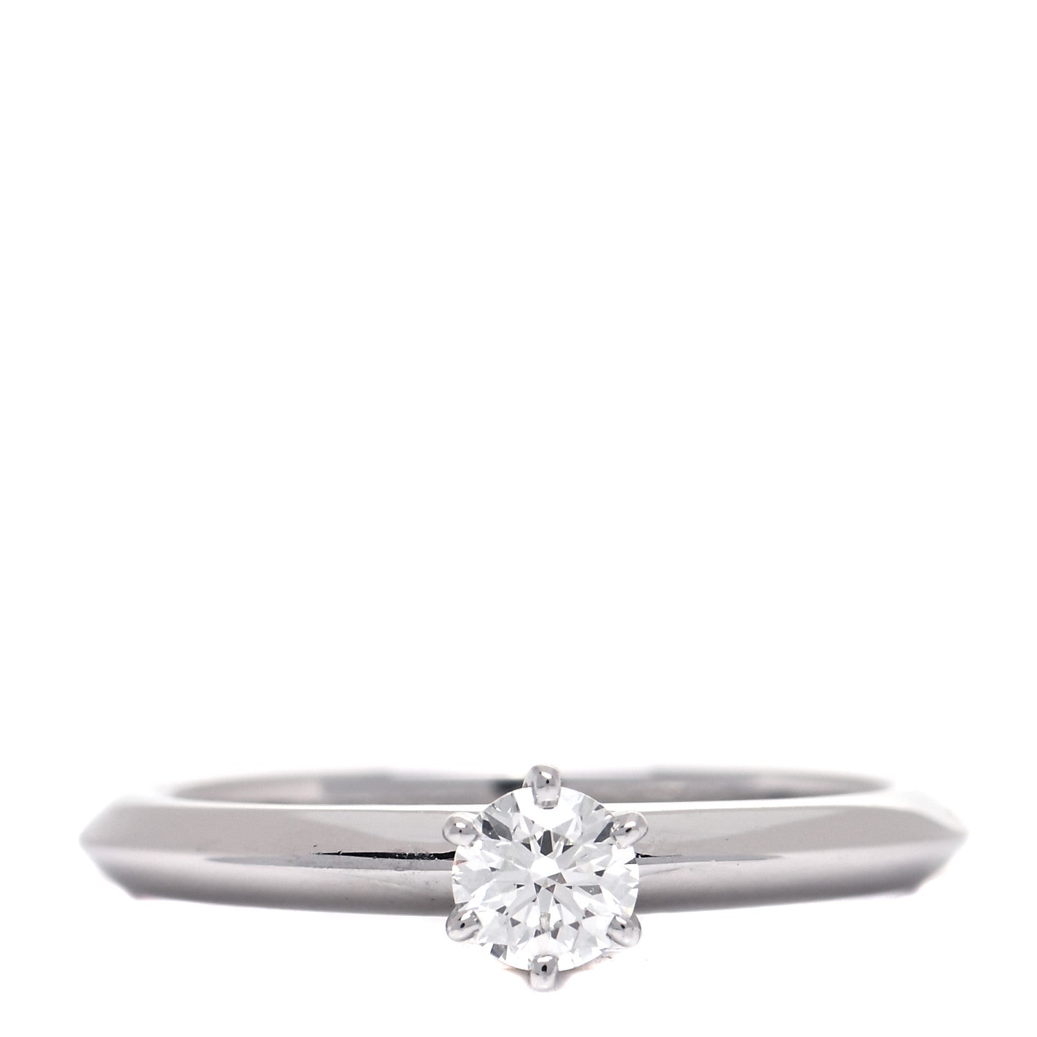 Tiffany Platinum Diamond .26ct Solitaire Engagement Ring 51 5.5 1 of 5