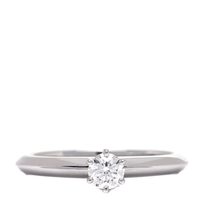 Tiffany Platinum Diamond .26ct Solitaire Engagement Ring 51 5.5 1 of 5