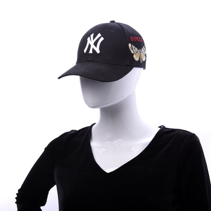 Gucci X MLB Cotton NY Yankees Baseball Hat 57-61 Black 2 of 9