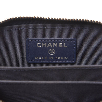 Chanel Caviar Quilted Zip Coin Purse Navy 6 of 7