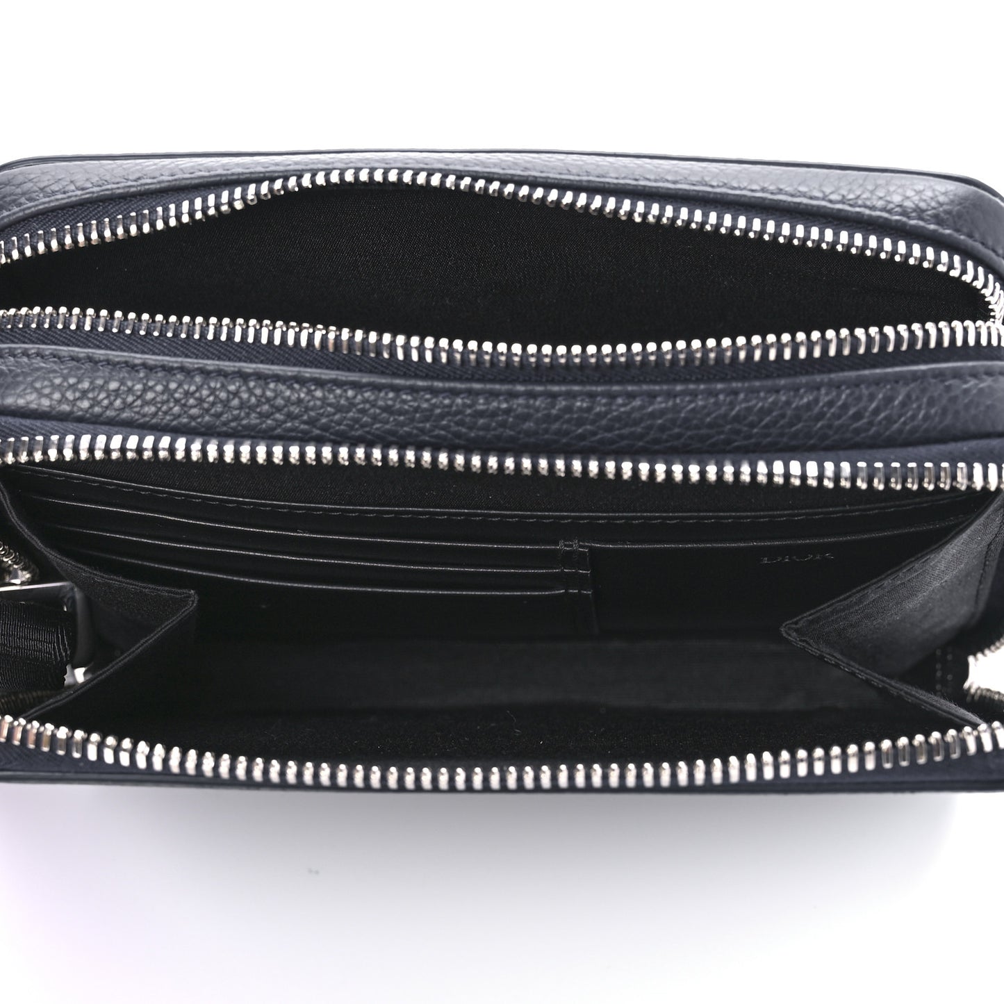 Grained Calfskin Pouch Navy Blue