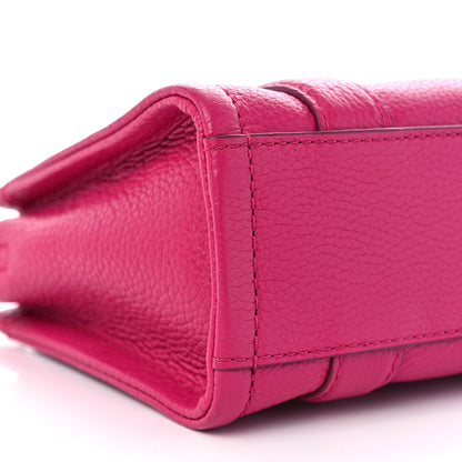 Marc Jacobs Grained Calfskin Mini The Tote Bag Lipstick Pink 8 of 9