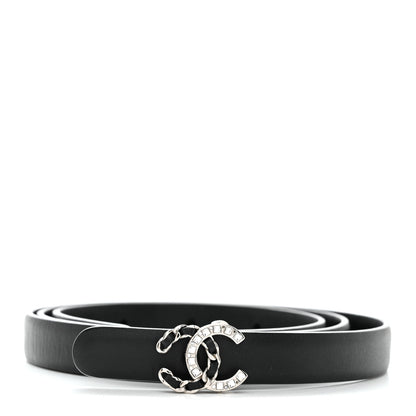 Chanel Lambskin Crystal CC Chain Belt 80 32 Black 1 of 7
