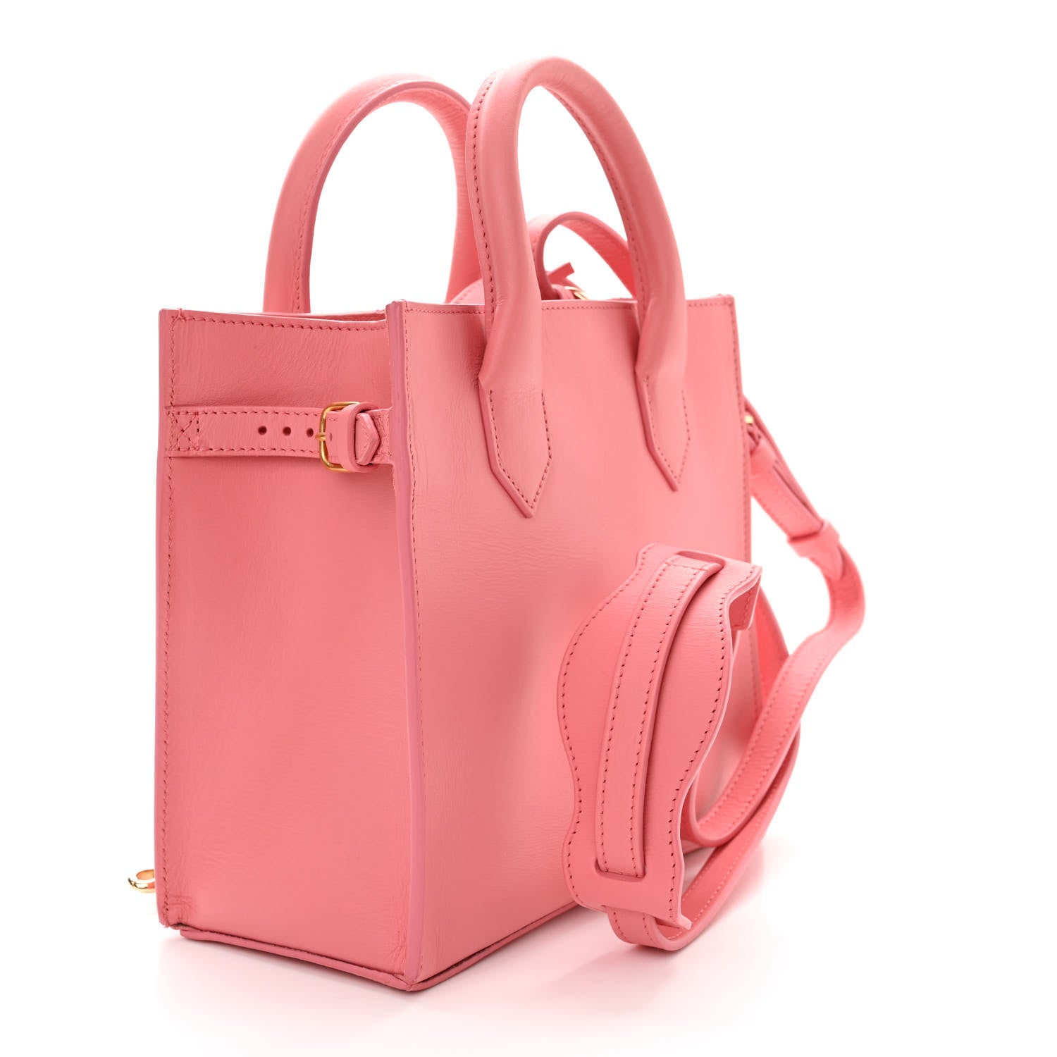 Balenciaga Calfskin Padlock Mini All Afternoon Tote Rose Fluo 3 of 14