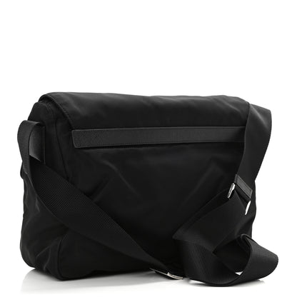 Prada Tessuto Nylon Saffiano Vela Messenger Bag Black 3 of 11