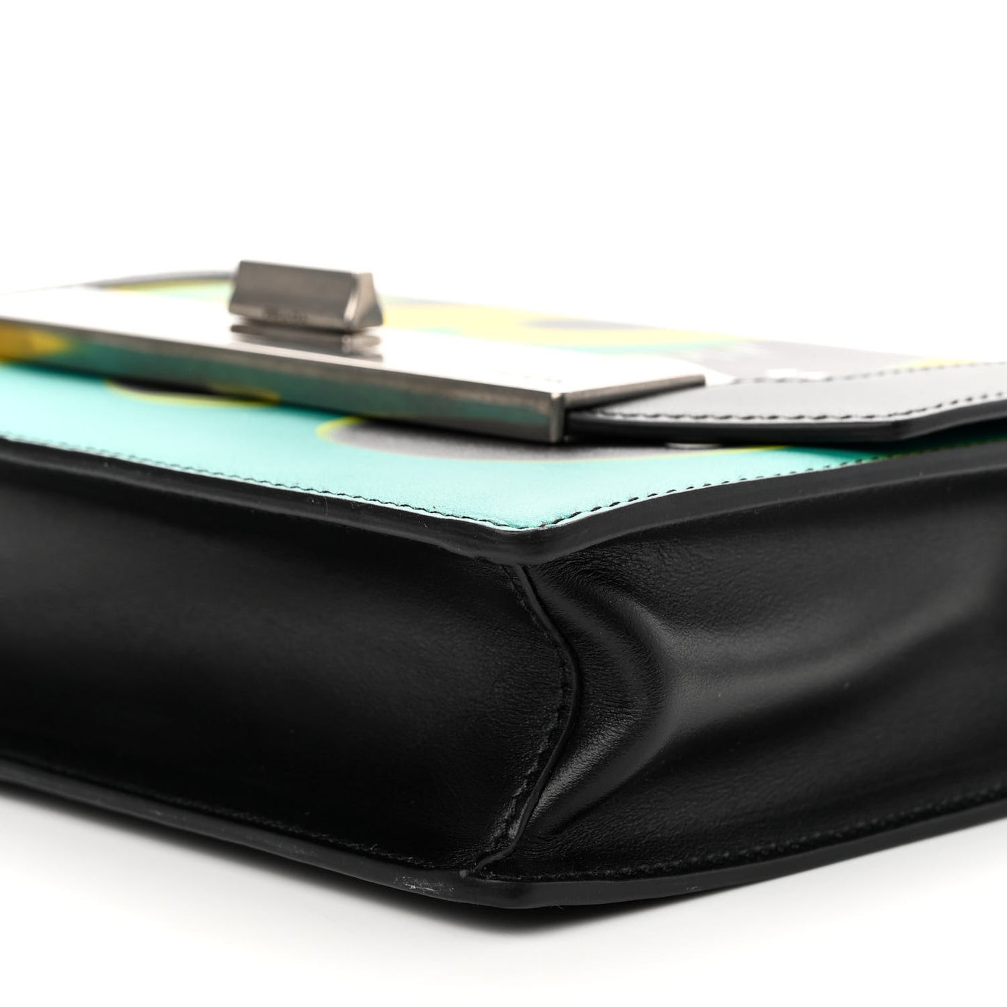 City Calfskin Severine Mermaid Print Flap Black Mango