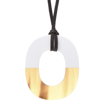 Hermes Buffalo Horn Isthme Pendant Necklace 4 of 8