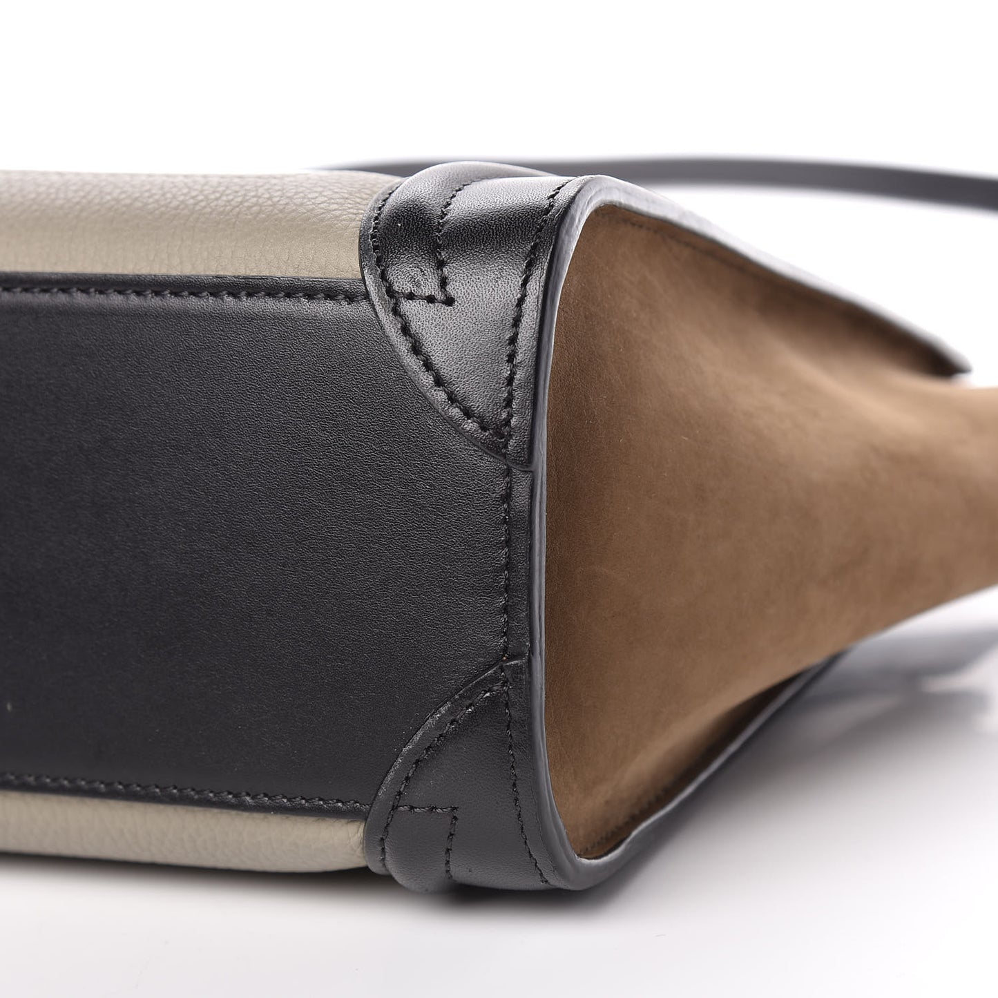 Smooth Drummed Calfskin Nano Tri-Color Luggage Stone